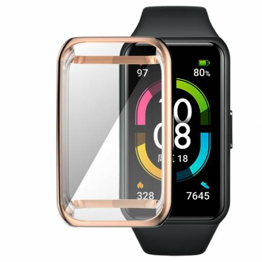 Foto - Ochranný kryt pro Huawei Band 6, 7 a Honor Band 6 - Růžově zlatý