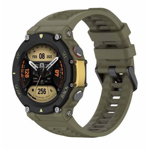 Foto - eses Silikonový řemínek pro Xiaomi Amazfit T-Rex 2 - Khaki