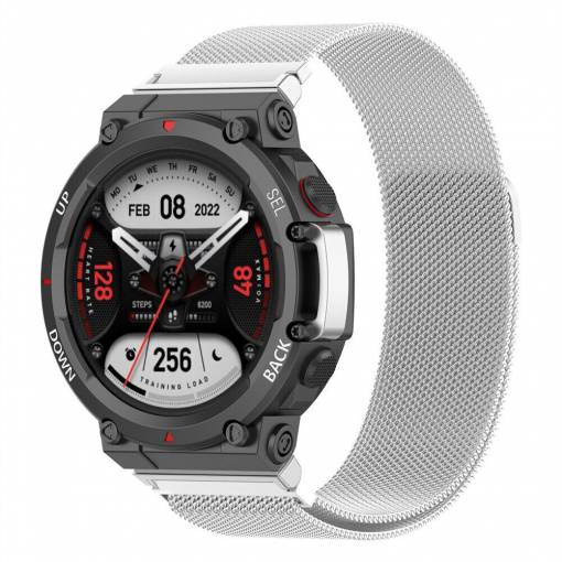 Foto - eses Milánský tah pro Xiaomi Amazfit T-Rex 2 - Stříbrný