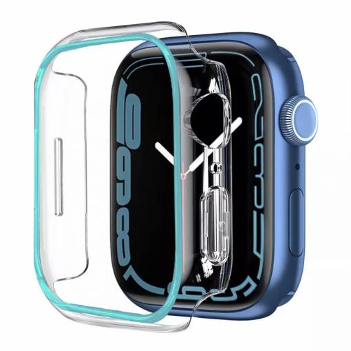 Foto - Ochranný rámeček pro Apple Watch - Svítící modrý, 41 mm