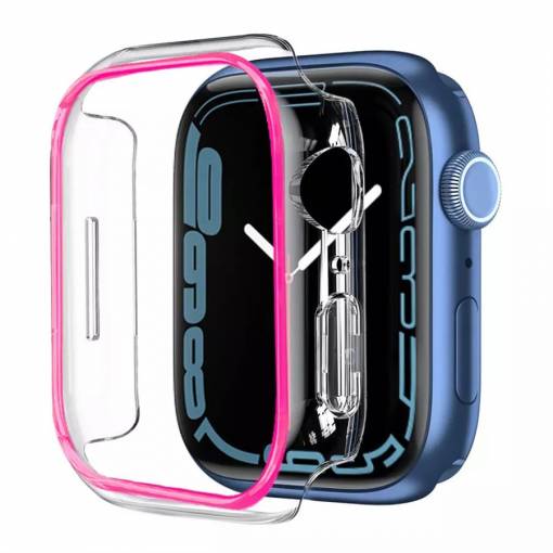 Foto - Ochranný rámeček pro Apple Watch - Svítící růžový, 45 mm