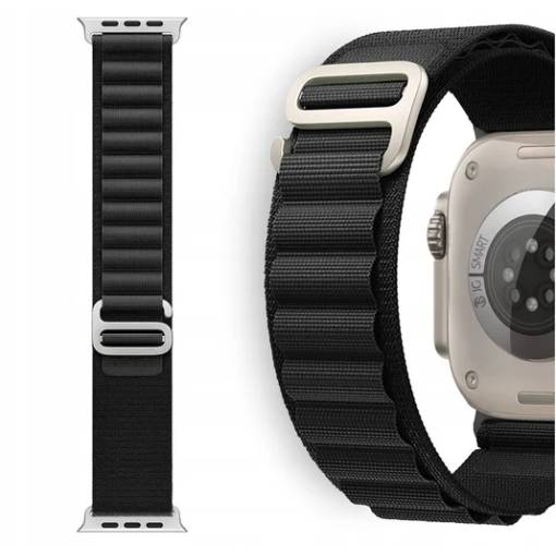 Foto - eses Alpský tah pro Apple Watch - Černý, 42mm, 44mm, 45mm, 49mm