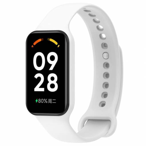 Foto - eses Silikonový řemínek pro Redmi Smart Band 2 GL a Smart Band 8 Active - Bílý