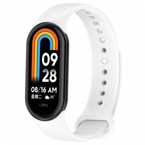 Foto - eses Silikonový řemínek pro Xiaomi Mi Band 8 a 9 - Bílý