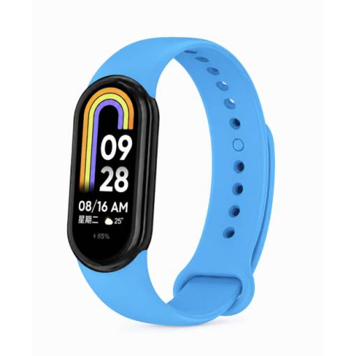 Foto - eses Silikonový řemínek pro Xiaomi Smart Band 8, 9 a 10 - Světle modrý