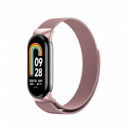 Foto - eses Milánský tah pro Xiaomi Mi Band 8 a 9 - Růžový