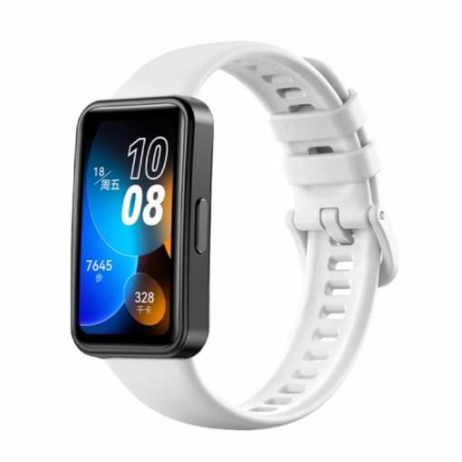 Foto - eses Silikonový řemínek pro Huawei Band 8 - Bílý