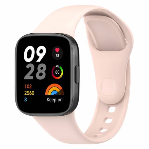 Foto - eses Silikonový řemínek pro Xiaomi Redmi Watch 3 - Béžovo růžový