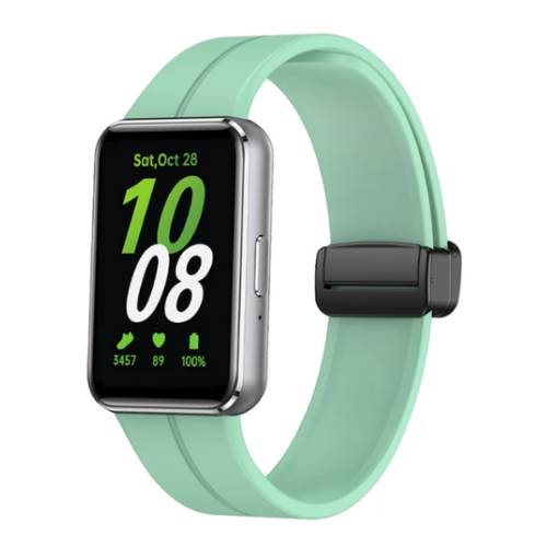 Foto - eses Silikonový řemínek s magnetickou přezkou pro Samsung Galaxy Fit 3 - Světle zelený
