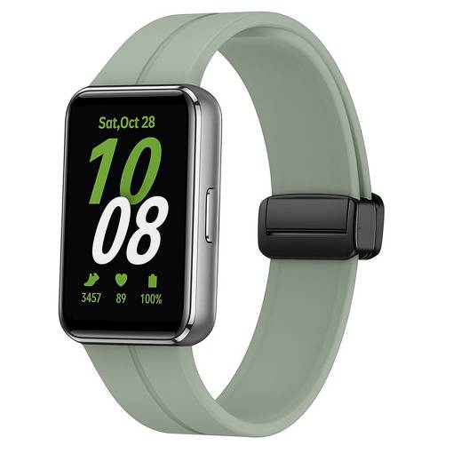 Foto - eses Silikonový řemínek s magnetickou přezkou pro Samsung Galaxy Fit 3 - Zelený