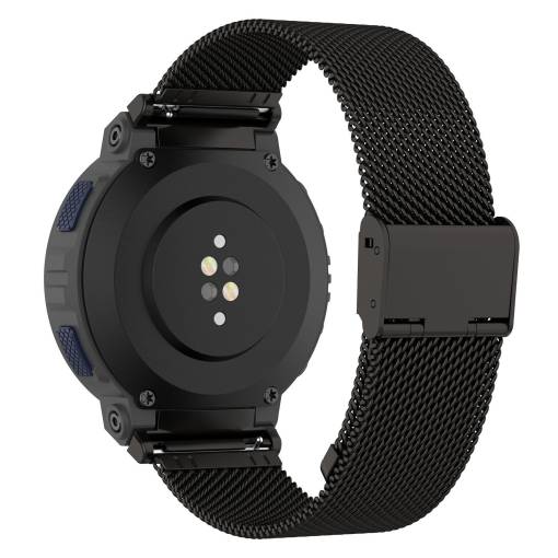 Foto - eses Kovový řemínek s nastavitelnou sponou pro Amazfit Active Edge - Černý