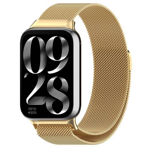 Foto - eses Milánský tah pro Xiaomi Redmi Watch 4, Smart Band 8 Pro a 9 Pro - Zlatý