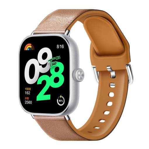 Foto - eses Silikonový řemínek kombinovaný pro Xiaomi Redmi Watch 4, Smart Band 8 Pro a 9 Pro - Velbloudí hnědá