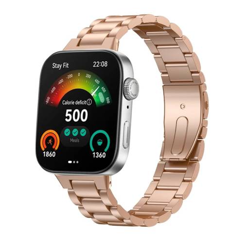 Foto - eses Kovový řemínek pro Huawei Watch Fit 3 - Růžovo zlatý