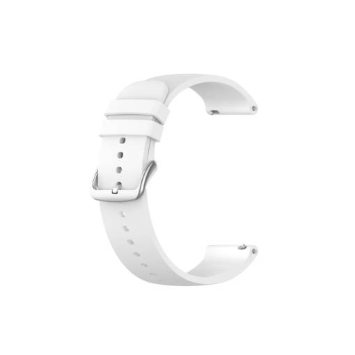 Foto - eses Hladký silikonový řemínek - Bílý, 22 mm