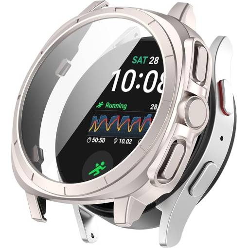 Foto - Silikonový ochranný kryt pro Samsung Galaxy Watch 7 40 mm - Béžový