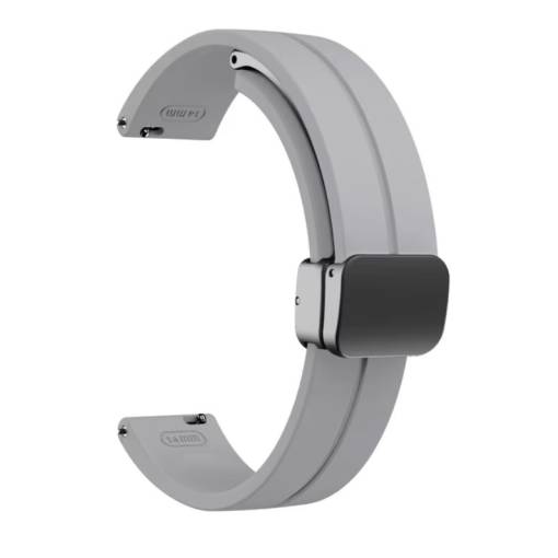 Foto - eses Silikonový řemínek s magnetickou přezkou pro Garmin Lily 2 a Garmin Lily 2 Active - Šedý, 14 mm