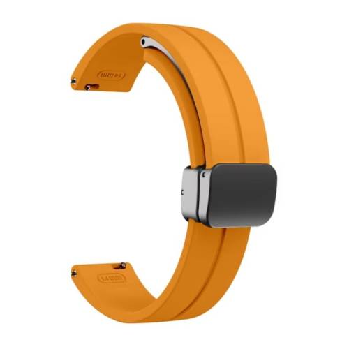 Foto - eses Silikonový řemínek s magnetickou přezkou pro Garmin Lily 2 a Garmin Lily 2 Active - Žlutý, 14 mm