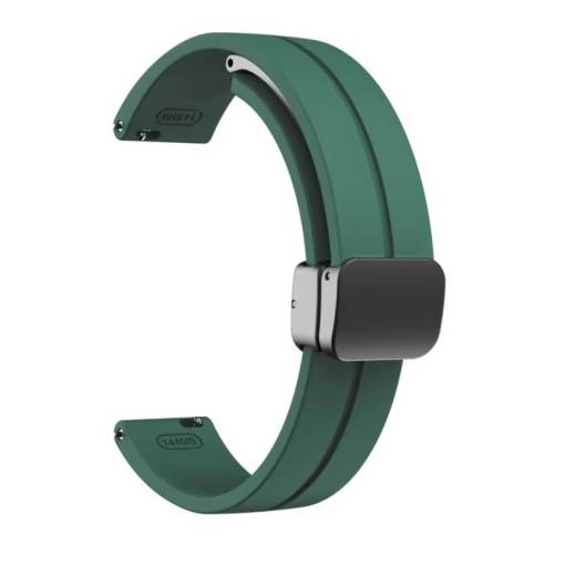 Foto - eses Silikonový řemínek s magnetickou přezkou pro Garmin Lily 2 a Garmin Lily 2 Active - Tmavě zelený, 14 mm