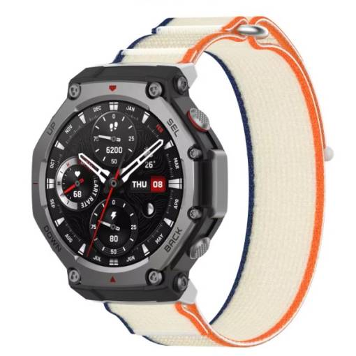 Foto - eses Nylonový řemínek pro Xiaomi Amazfit T-Rex 3 - Oranžovo béžový