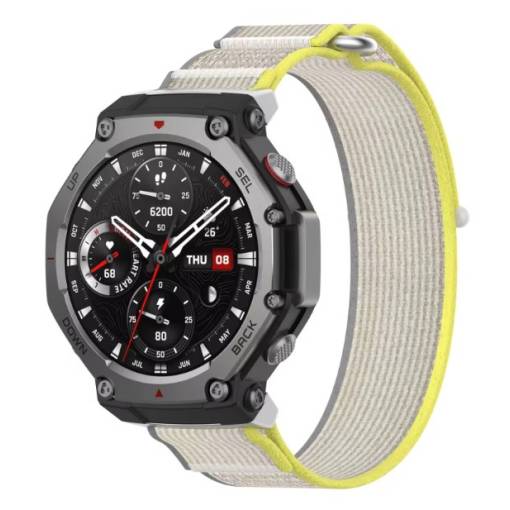 Foto - eses Nylonový řemínek pro Xiaomi Amazfit T-Rex 3 - Žluto šedý