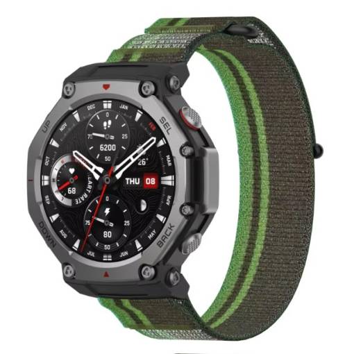 Foto - eses Nylonový řemínek pro Xiaomi Amazfit T-Rex 3 - Tmavě zelený
