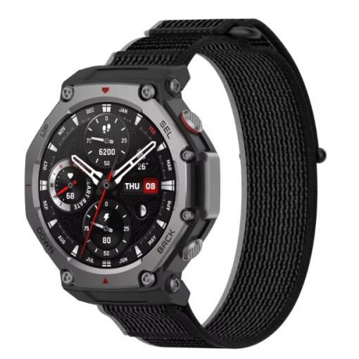 Foto - eses Nylonový řemínek pro Xiaomi Amazfit T-Rex 3 - Šedo černý