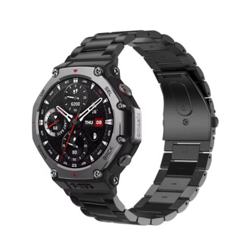 Foto - eses Kovový řemínek pro Xiaomi Amazfit T-Rex 3 - Černý