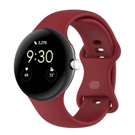 Foto - eses Silikonový řemínek pro Google Pixel Watch 3, 45 mm, velikost L- Červený