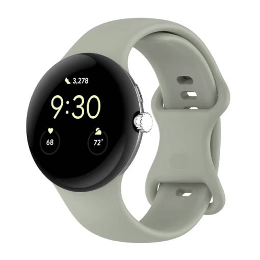 Foto - eses Silikonový řemínek pro Google Pixel Watch 3, 45 mm, velikost L- Světle zelený