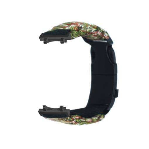 Foto - eses Paracord nylon outdoor řemínek pro Xiaomi Amazfit T-Rex 3 - Světle zelená kamufláž