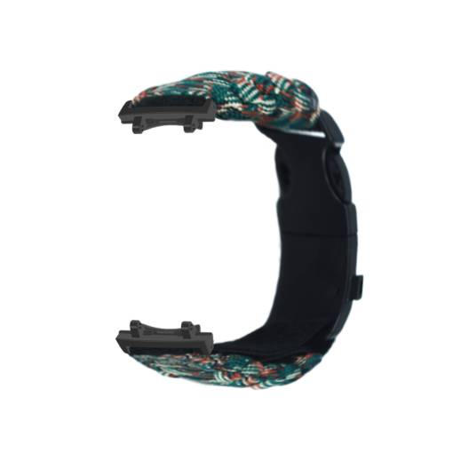 Foto - eses Paracord nylon outdoor řemínek pro Xiaomi Amazfit T-Rex 3 - Tmavě zelená kamufláž
