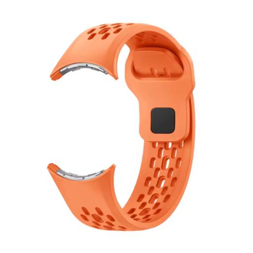 Foto - eses Silikonový dírkovaný řemínek pro Google Pixel Watch 3, 45 mm - Oranžový