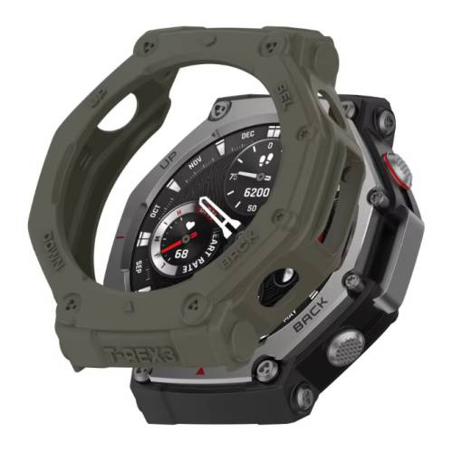 Foto - Silikonový rámeček pro Amazfit T-Rex 3 - Khaki