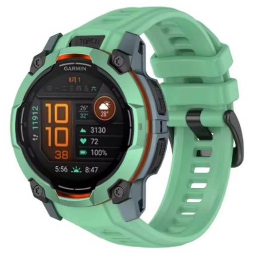 Foto - eses Silikonový řemínek pro Garmin instinct 3 - Zelený, 26 mm