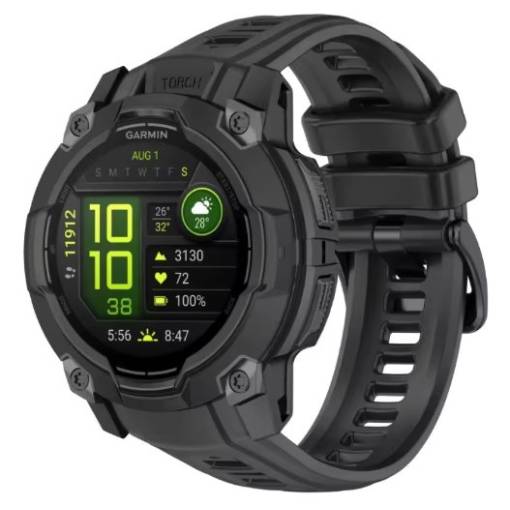 Foto - eses Silikonový řemínek pro Garmin instinct 3 - Černý, 26 mm