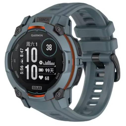 Foto - eses Silikonový řemínek pro Garmin instinct 3 - Šedo modrý, 26 mm