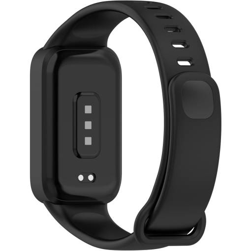 Foto - eses Silikonový řemínek s rámečkem pro Xiaomi Smart Band 9 Active - Černý
