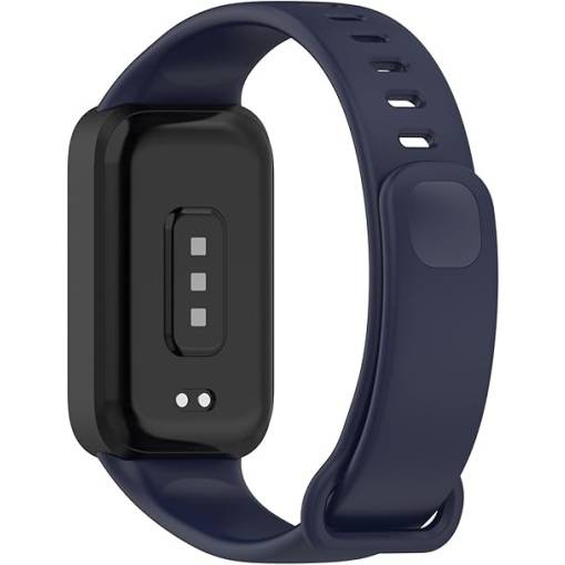 Foto - eses Silikonový řemínek s rámečkem pro Xiaomi Smart Band 9 Active - Modrý