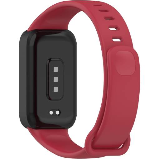 Foto - eses Silikonový řemínek s rámečkem pro Xiaomi Smart Band 9 Active - Červený
