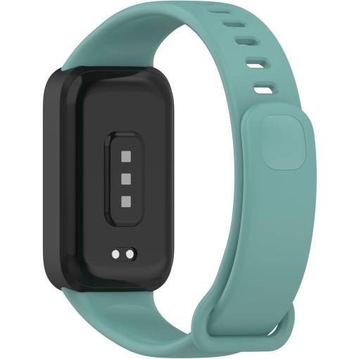 Foto - eses Silikonový řemínek s rámečkem pro Xiaomi Smart Band 9 Active - Zelený