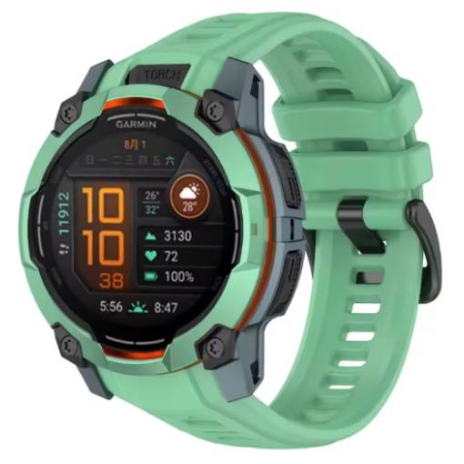 Foto - eses Silikonový řemínek pro Garmin instinct 3 - Zelený, 22 mm