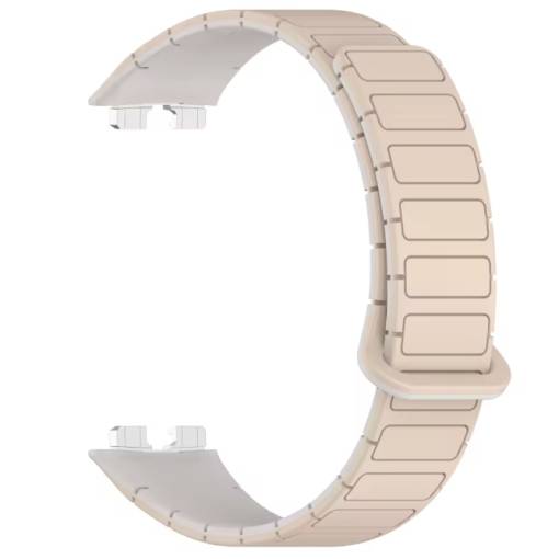 Foto - eses Silikonový magnetický řemínek pro Huawei Band 8, 9, 10 - Lososový