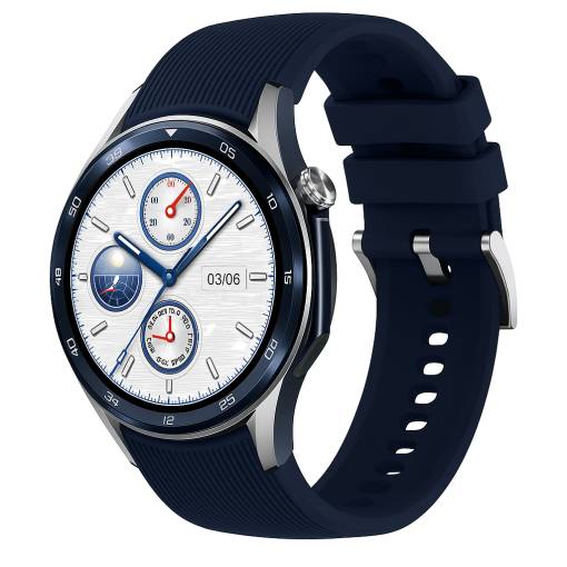 Foto - Silikonový řemínek pro Oppo watch X - Tmavě modrý