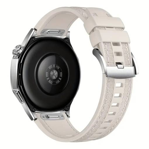 Foto - eses Silikonový prošívaný řemínek Huawei Watch GT5 41 mm a GT5 pro 42 mm - Béžový