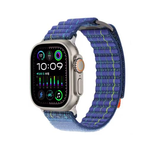 Foto - eses Nylonový strukturovaný řemínek pro Apple Watch - Modrý 42 mm, 44 mm, 45 mm, 49 mm