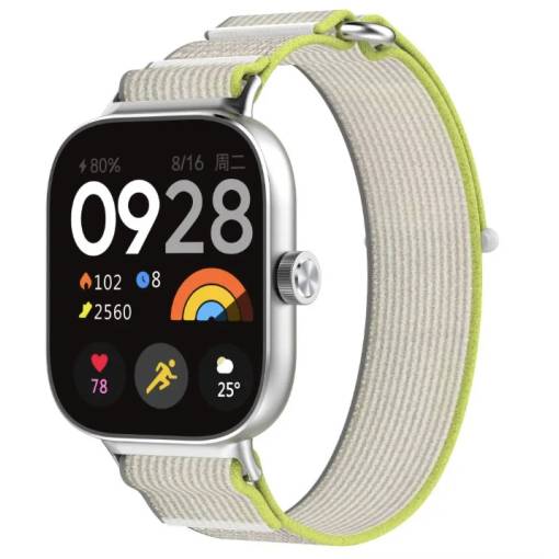 Foto - eses Nylonový řemínek pro Xiaomi Redmi Watch 4 a 5, Smart Band 8 Pro a 9 Pro - Žluto šedý