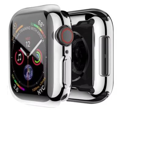 Foto - Silikonový kryt pro Apple Watch 10 46 mm - Stříbrný