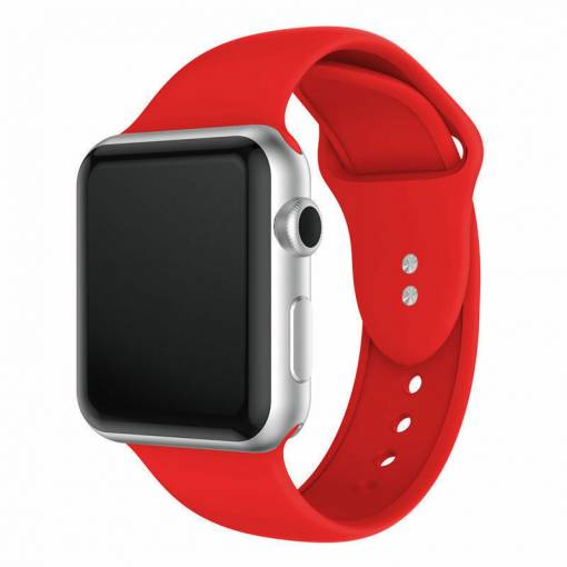 Foto - eses Silikonový řemínek pro Apple Watch - Červený S, M, L, 42mm/44mm/45mm/49mm