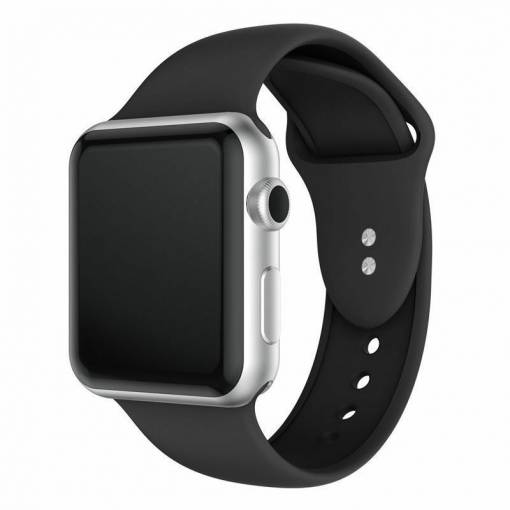 Foto - eses Silikonový řemínek pro Apple Watch - Černý S, M, L, 42mm/44mm/45mm/49mm